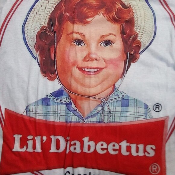 Lil' Diabeetus Parody Little Debbie AOP Sublimation T-Shirt - Picture 1 of 5